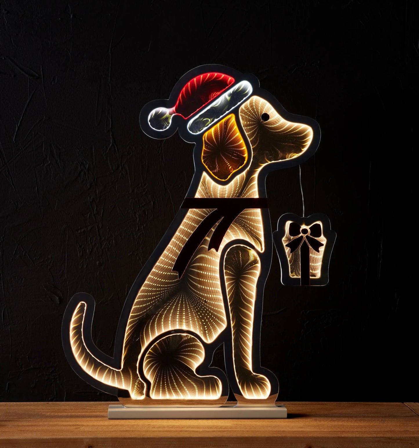 Santa Dog Infinity Light Display