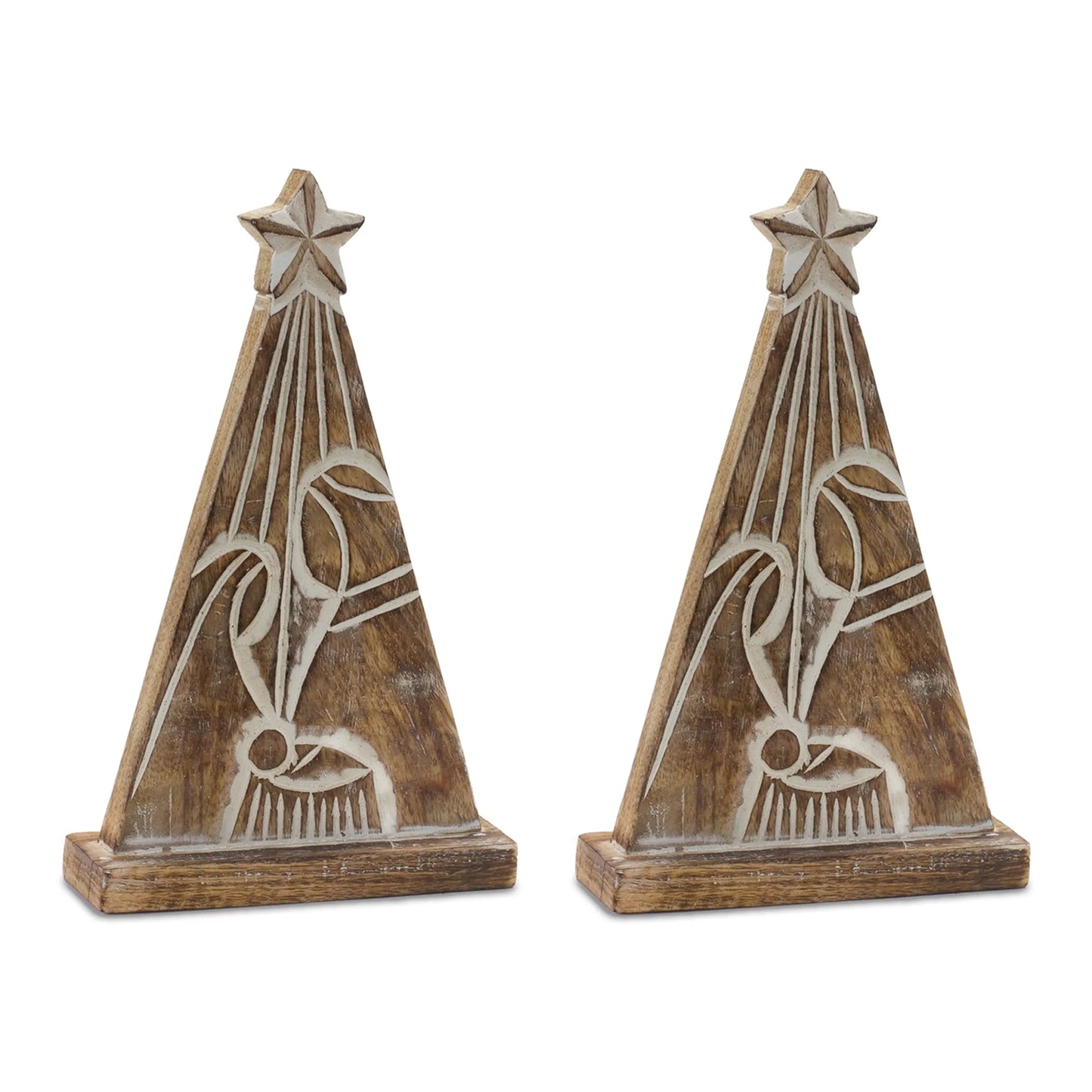Wood Carved Nativity Tree