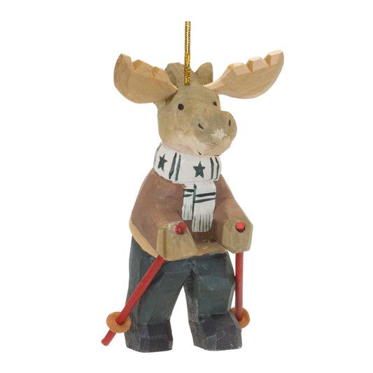 Moose on Skis Ornament