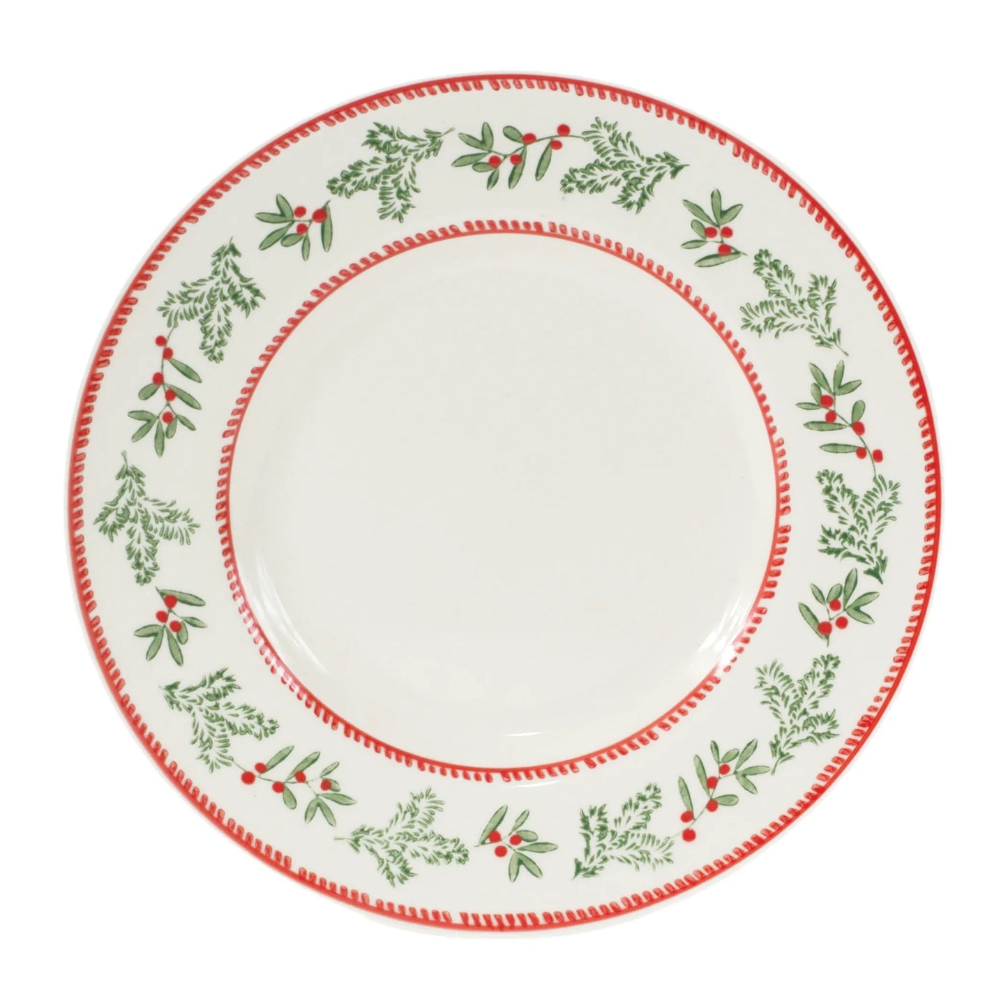 Stoneware Mistletoe Plate
