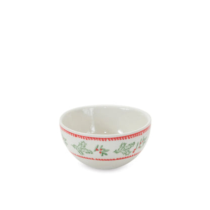 Stoneware Mistletoe Bowl