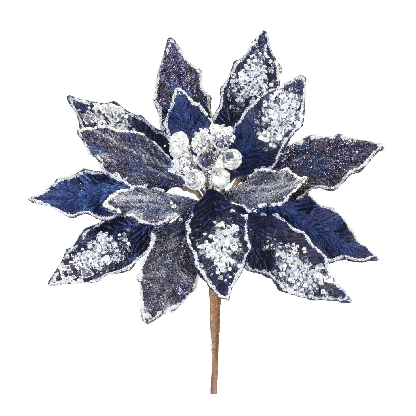 Frosted Poinsettia Stem