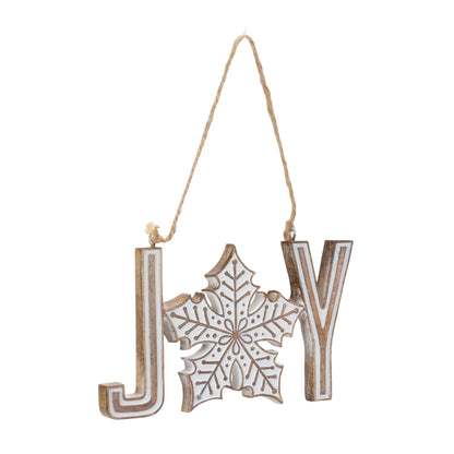 Joy Noel Snowflake Ornament