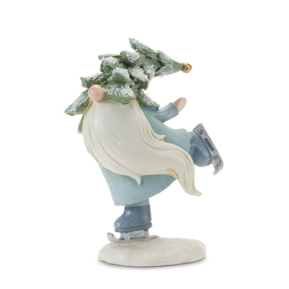 Pine Tree Gnome with Skis and Skates