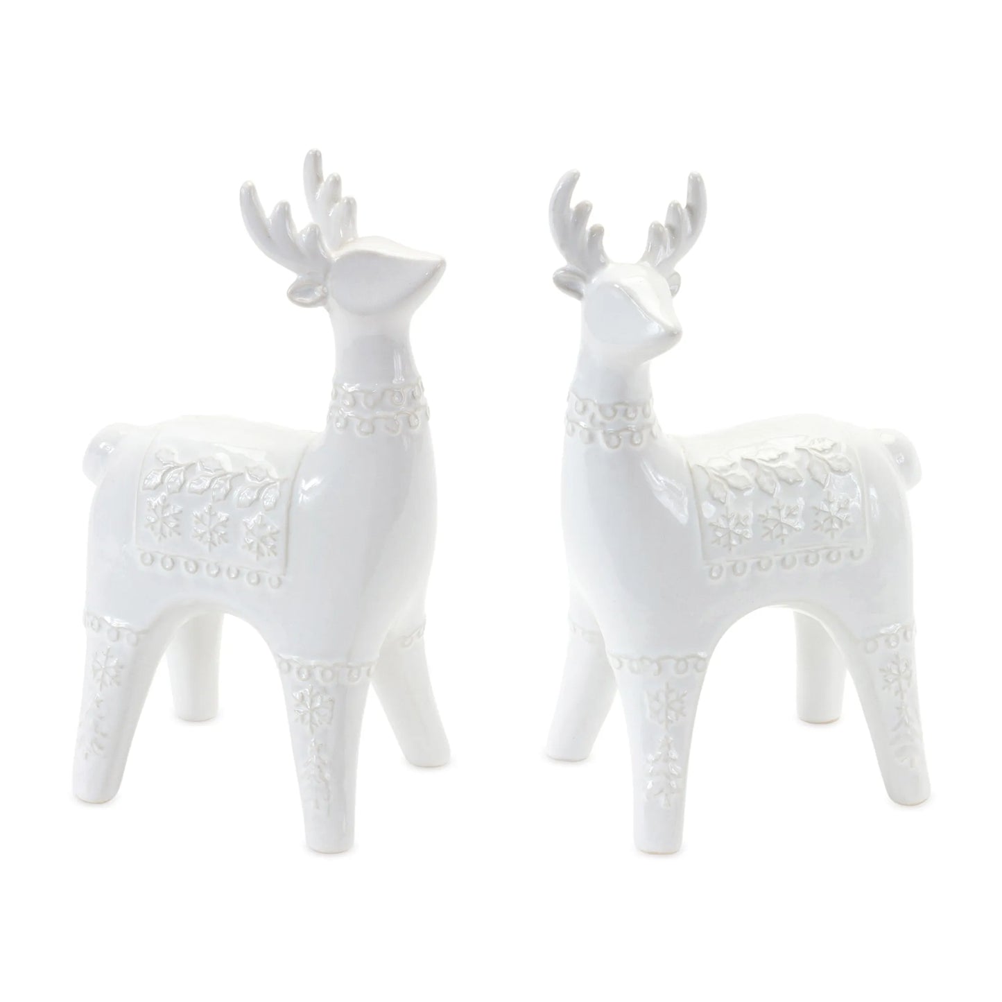 Ceramic Holiday Deer Figurine