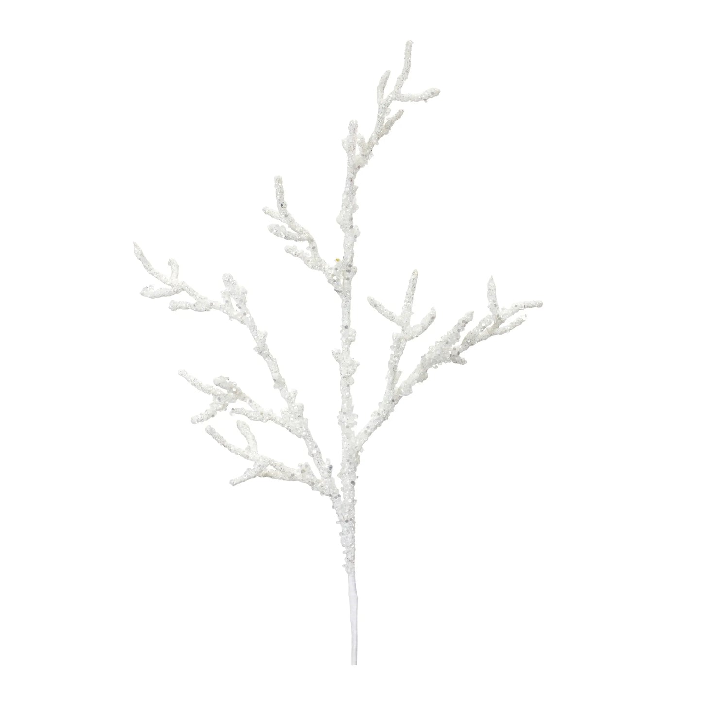 Flocked Ice Branch