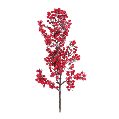 Flocked Berry Spray