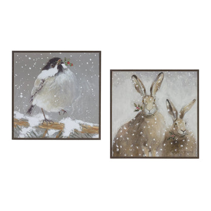 Framed Winter Animal Wall Art