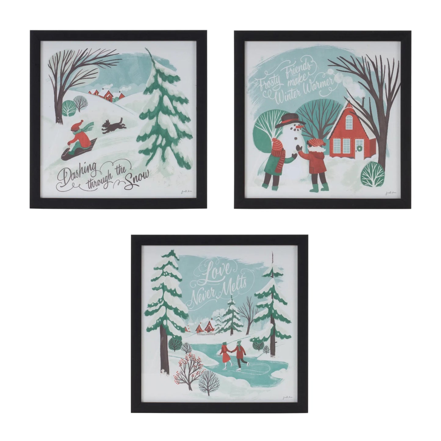 Framed Winter Scene Wall Art