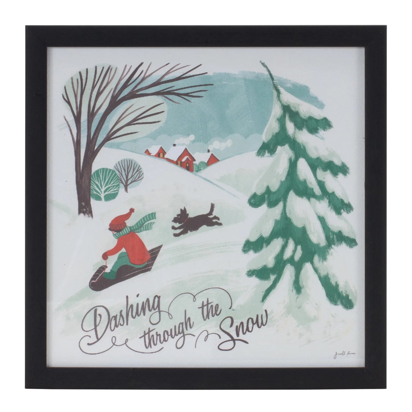 Framed Winter Scene Wall Art
