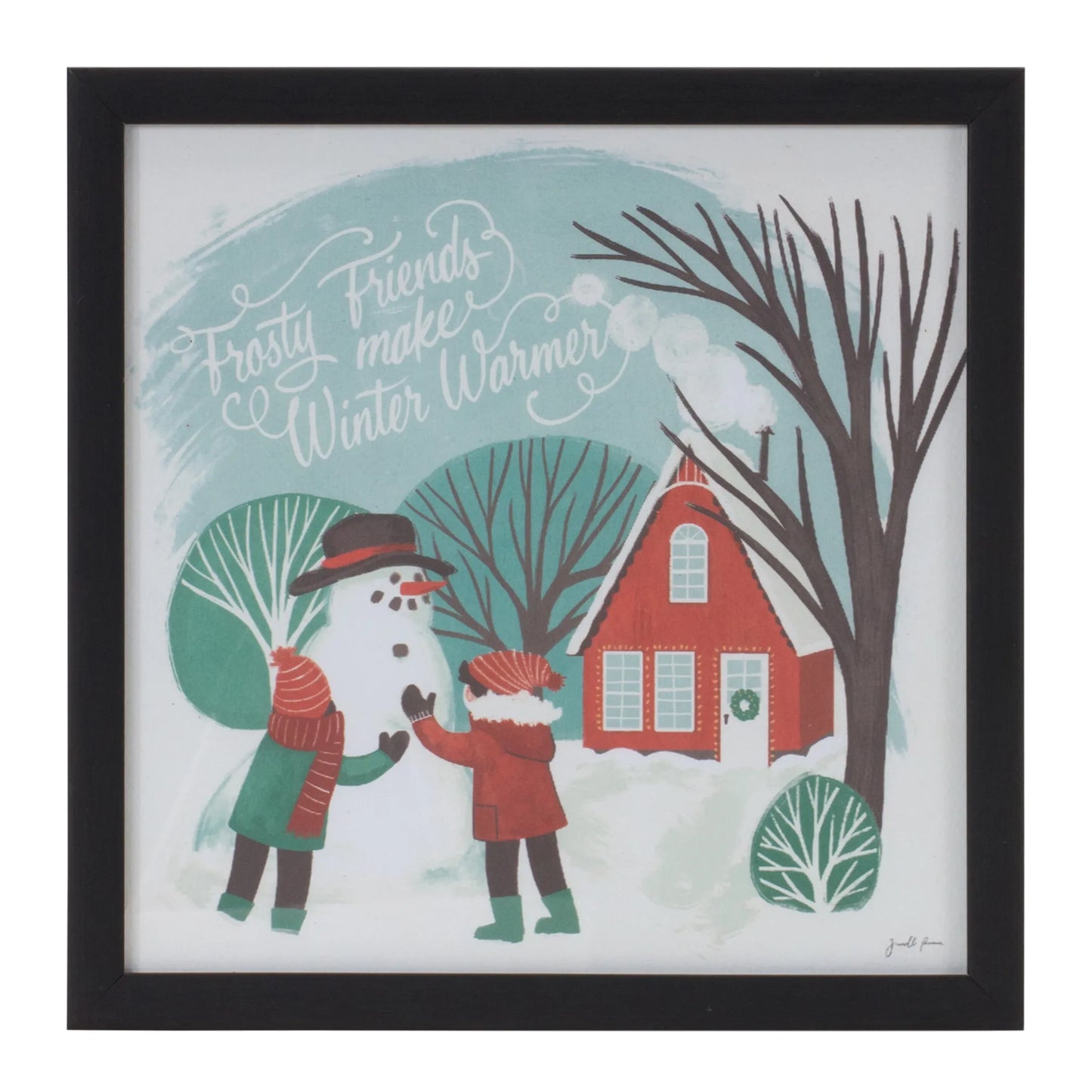 Framed Winter Scene Wall Art