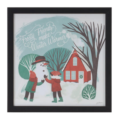 Framed Winter Scene Wall Art