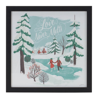 Framed Winter Scene Wall Art
