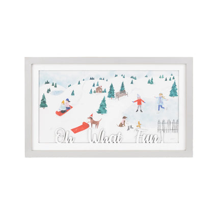 Framed Winter Scene Wall Art  - Pack Of: 1 unit | Materials: Fir wood; mdf | DÃƒÂ©cor  style: Traditional