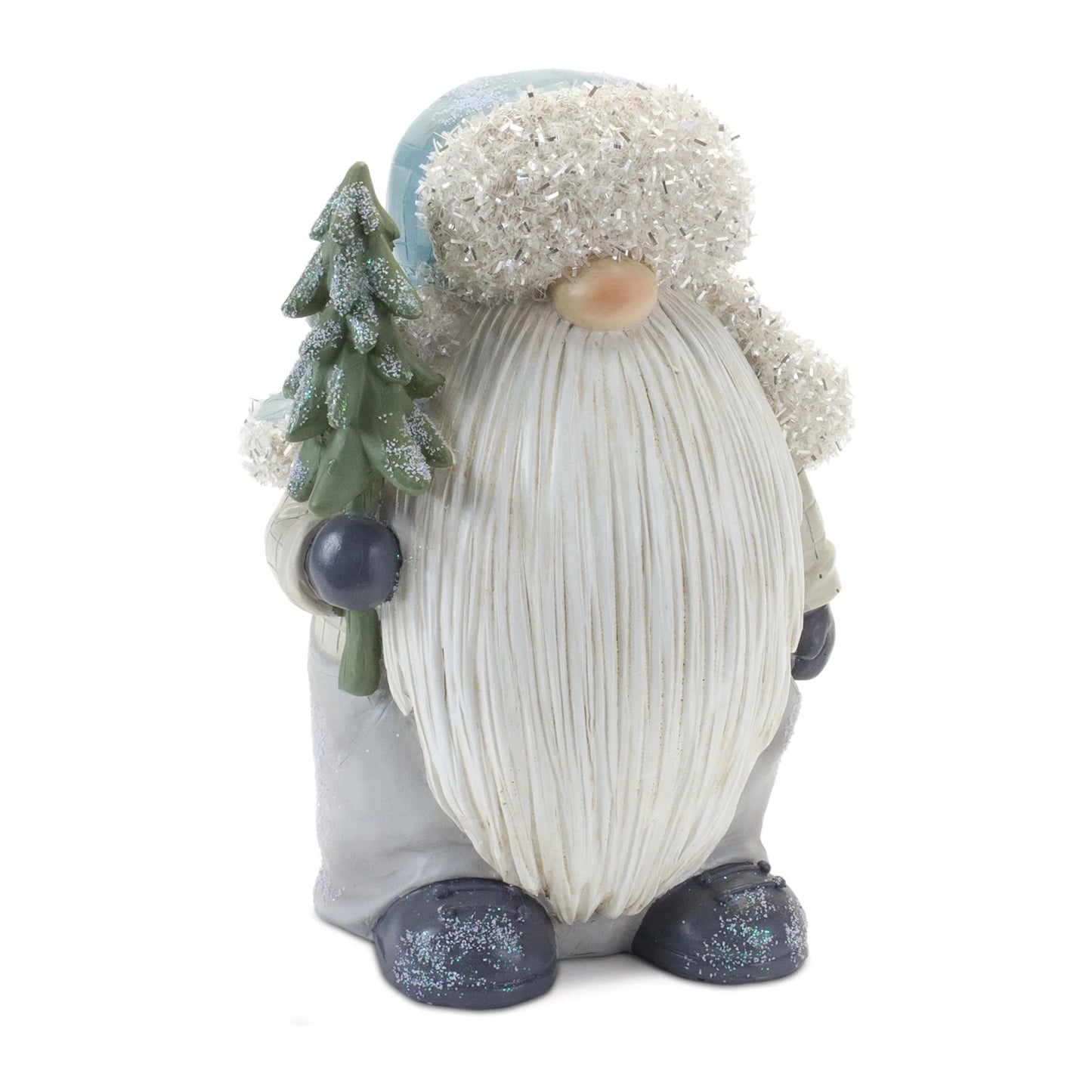 Gnome with Pine Tree Figurine