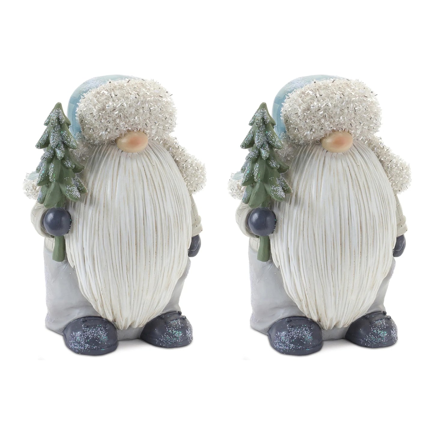 Gnome with Pine Tree Figurine