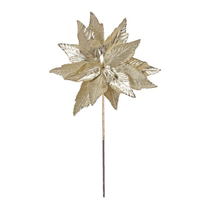 Glittered Poinsettia Stem