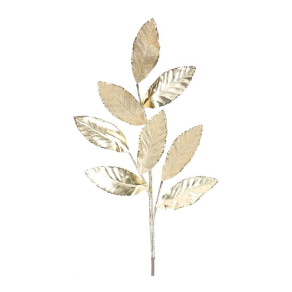 Glittered Leaf Spray