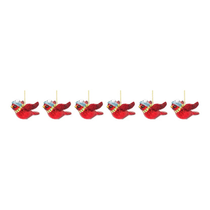 Glass Cardinal Bird Ornament