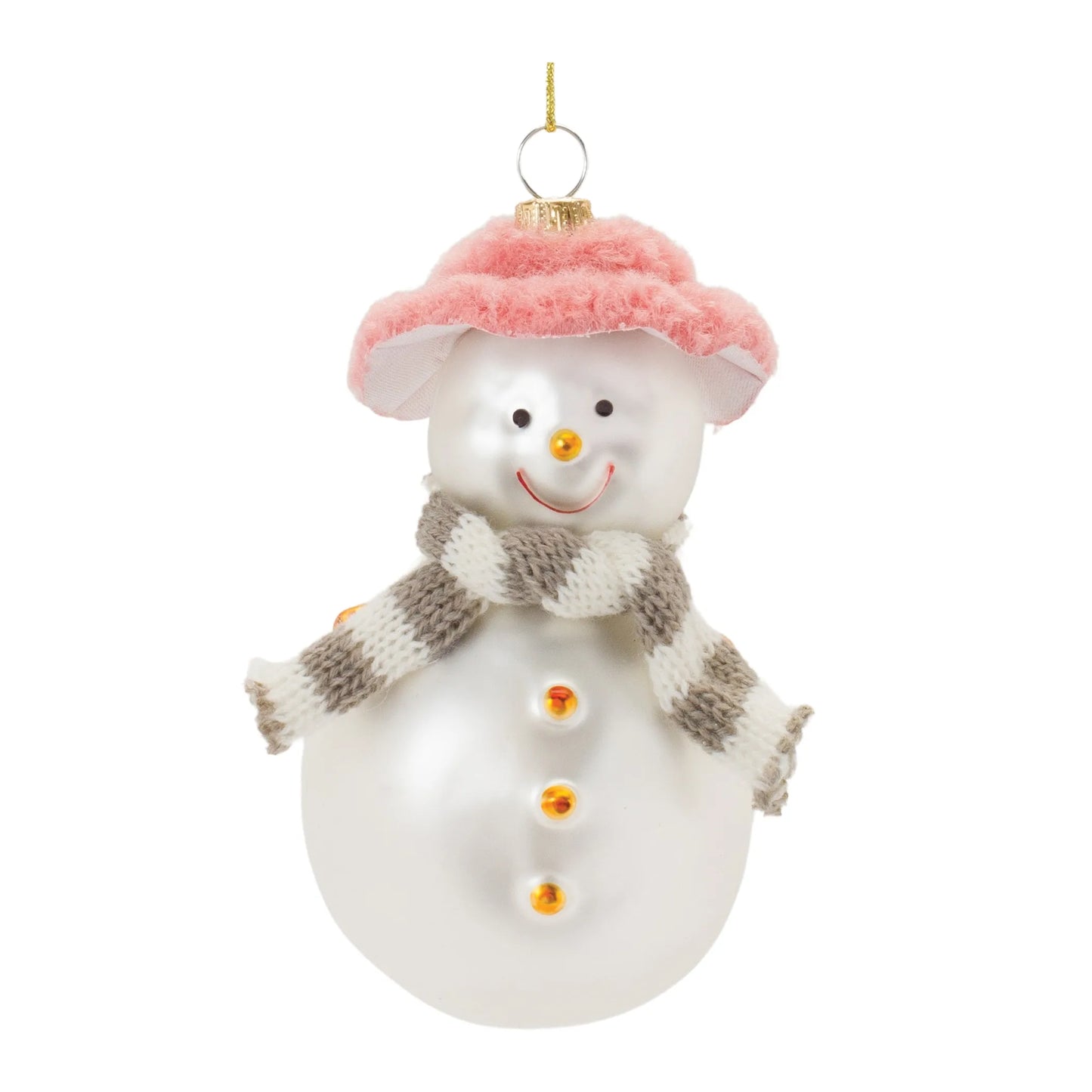 Glass Snowman Ornament