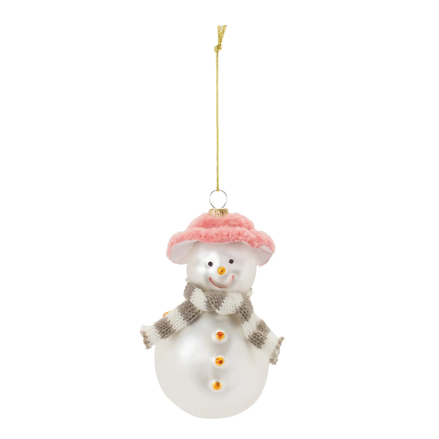 Glass Snowman Ornament
