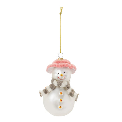 Glass Snowman Ornament