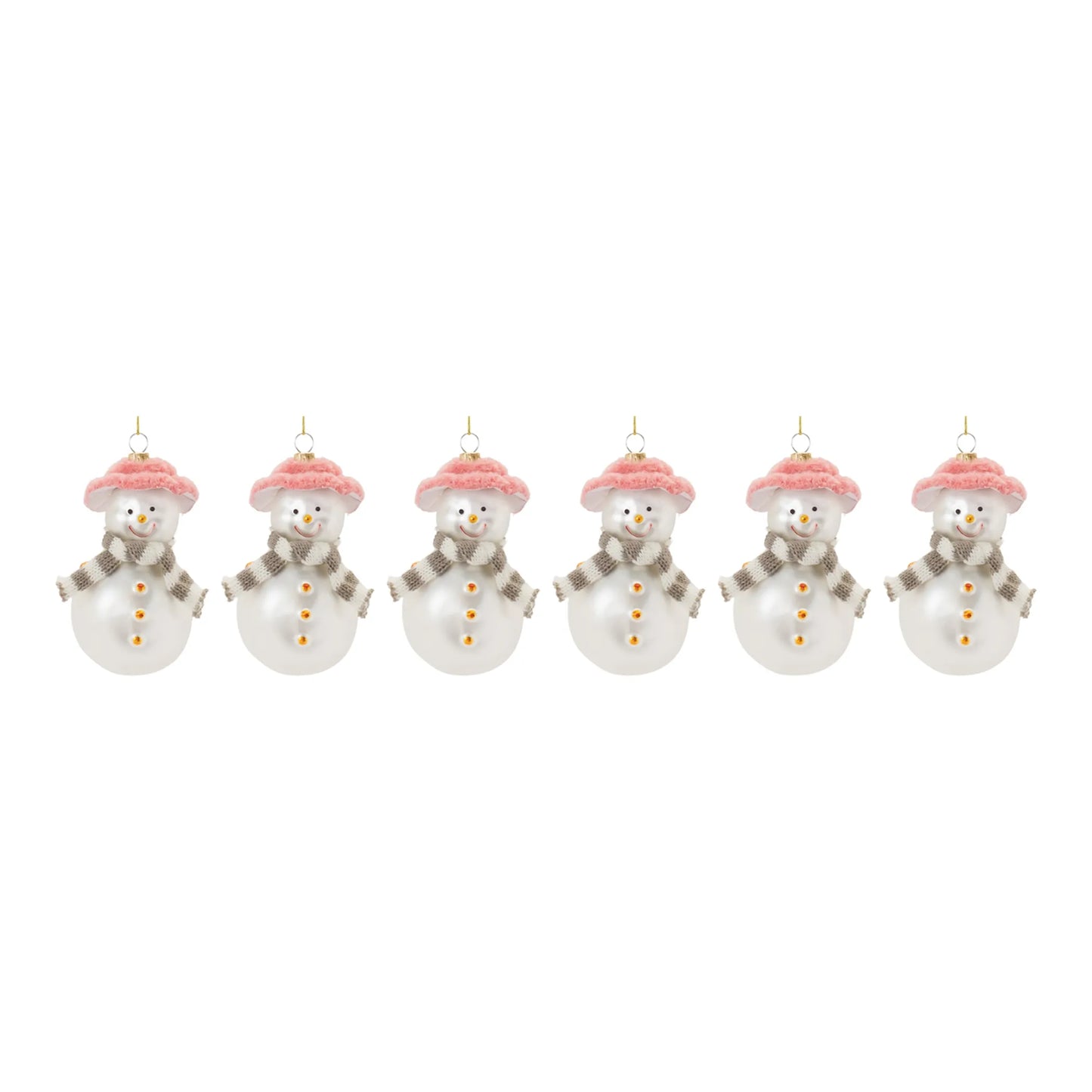 Glass Snowman Ornament