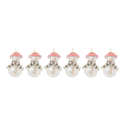 Glass Snowman Ornament