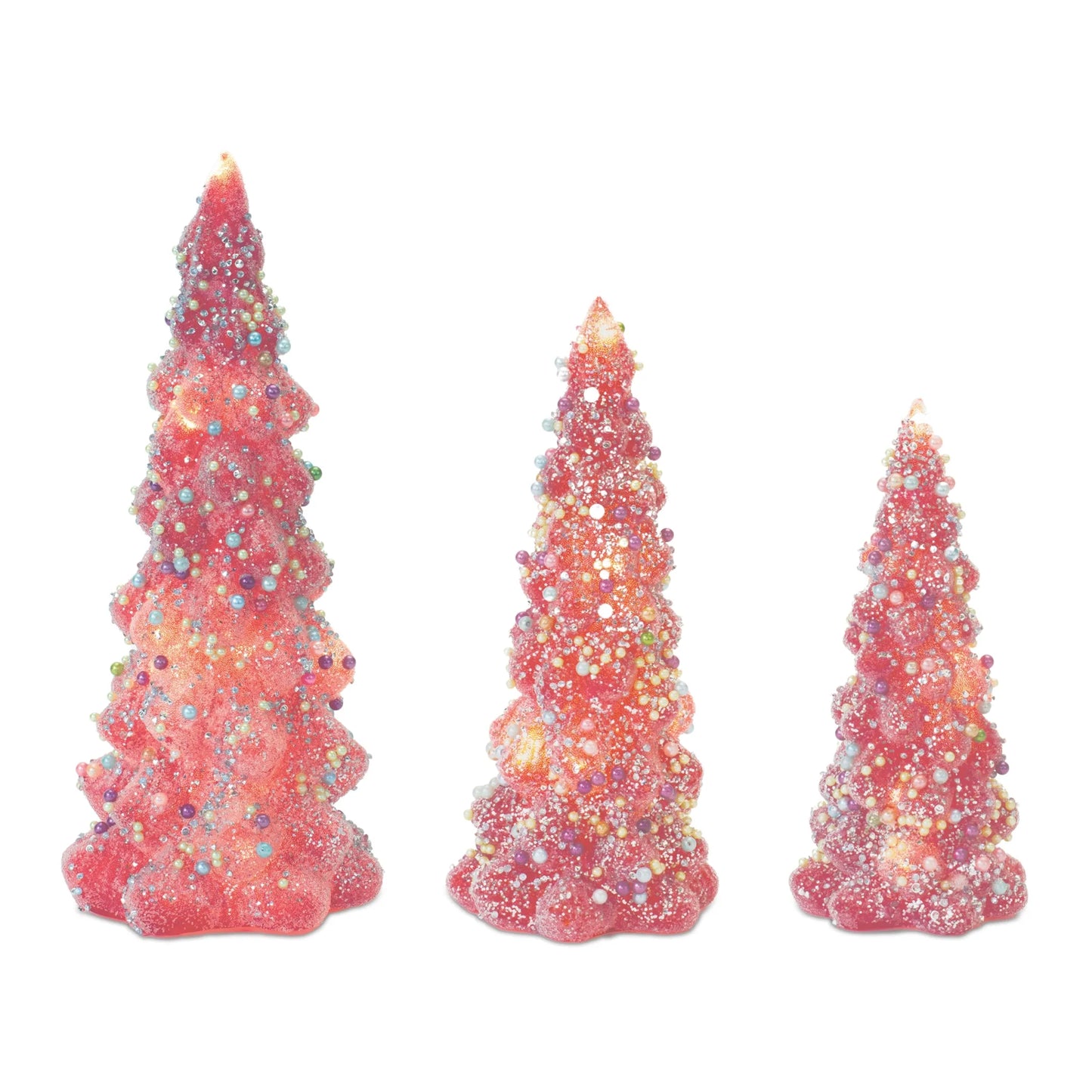 LED Tree with Rainbow Pearl Ornaments