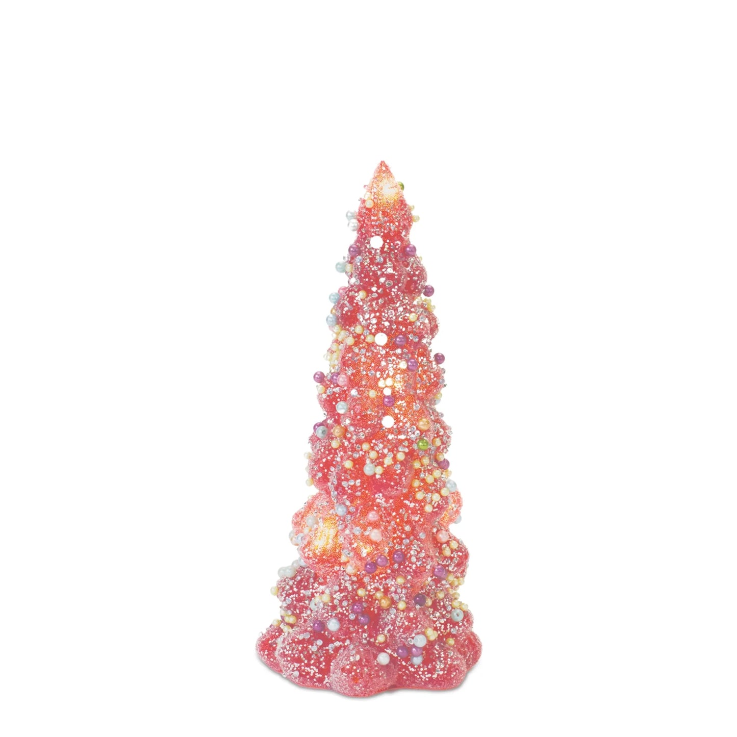 LED Tree with Rainbow Pearl Ornaments