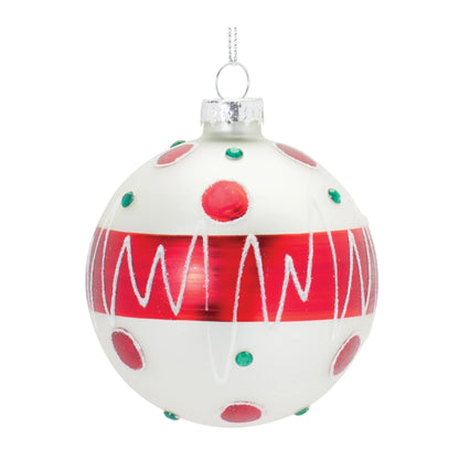Whimsical Glass Ball Ornament