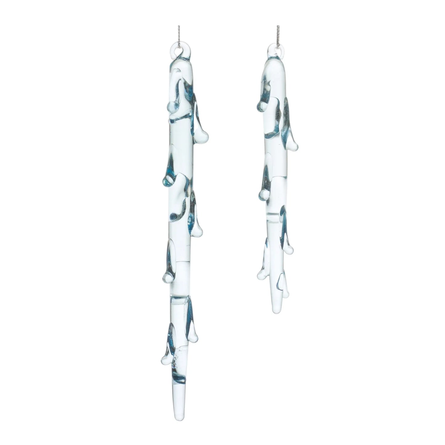 Melted Glass Icicle Drop Ornament