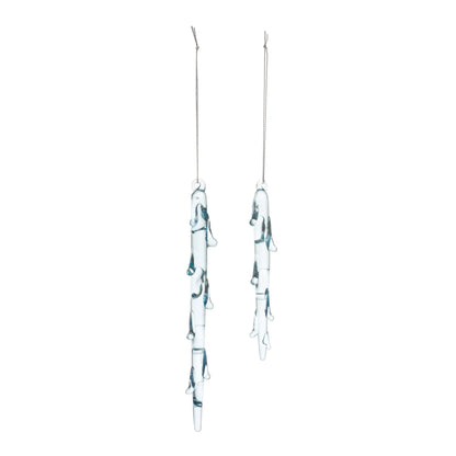 Melted Glass Icicle Drop Ornament