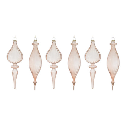 Ribbed Glass Finial Ornament