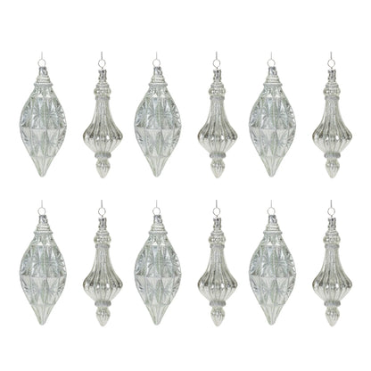 Glittered Glass Drop Ornament