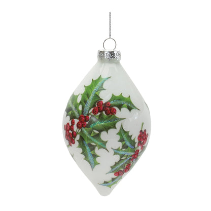 Glass Holly Berry Ornament