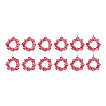Peppermint Candle Wreath Ornament