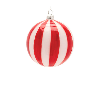 Striped Glass Ornament