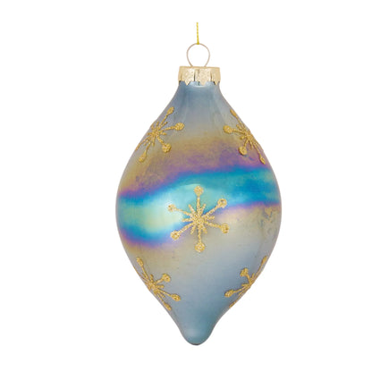 Irredescent Glass Snowflake Ornament  - Pack Of: Set of 6 | Materials: Glass | DÃƒÂ©cor  style: Modern