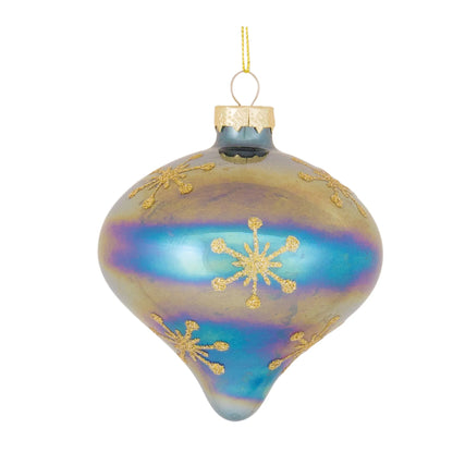 Irredescent Glass Snowflake Ornament  - Pack Of: Set of 6 | Materials: Glass | DÃƒÂ©cor  style: Modern