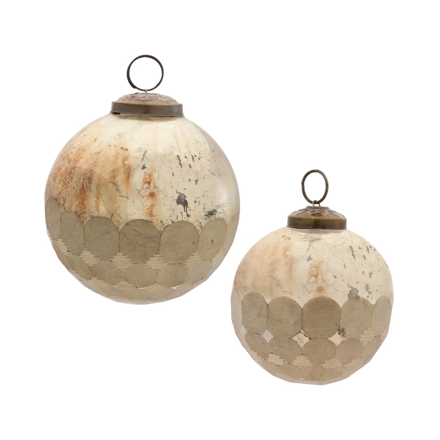 Distressed Glass Ball Ornament