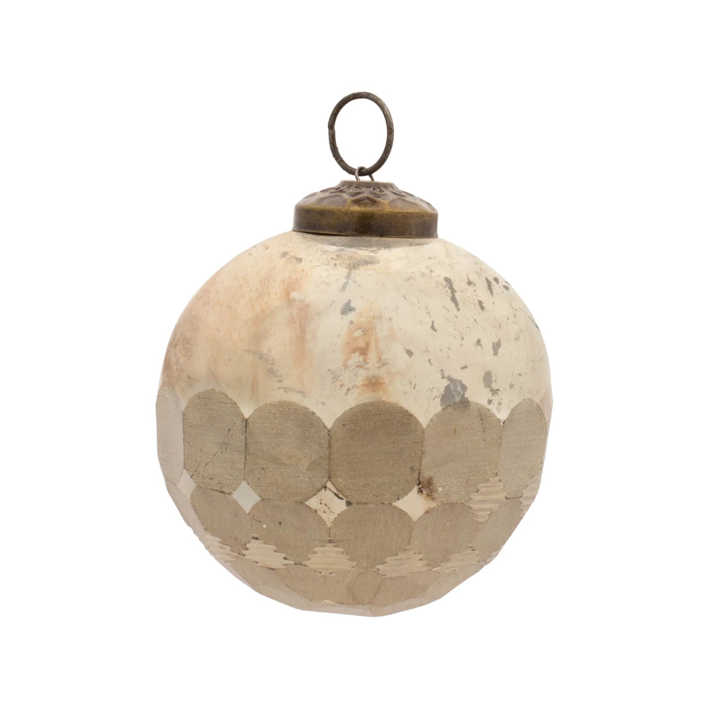 Distressed Glass Ball Ornament