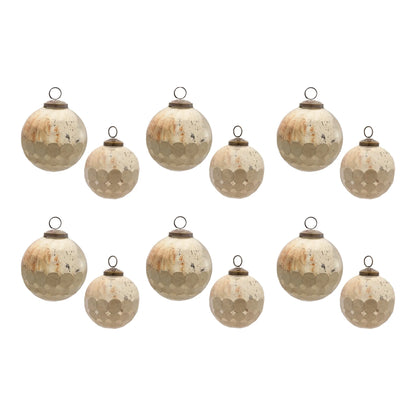 Distressed Glass Ball Ornament