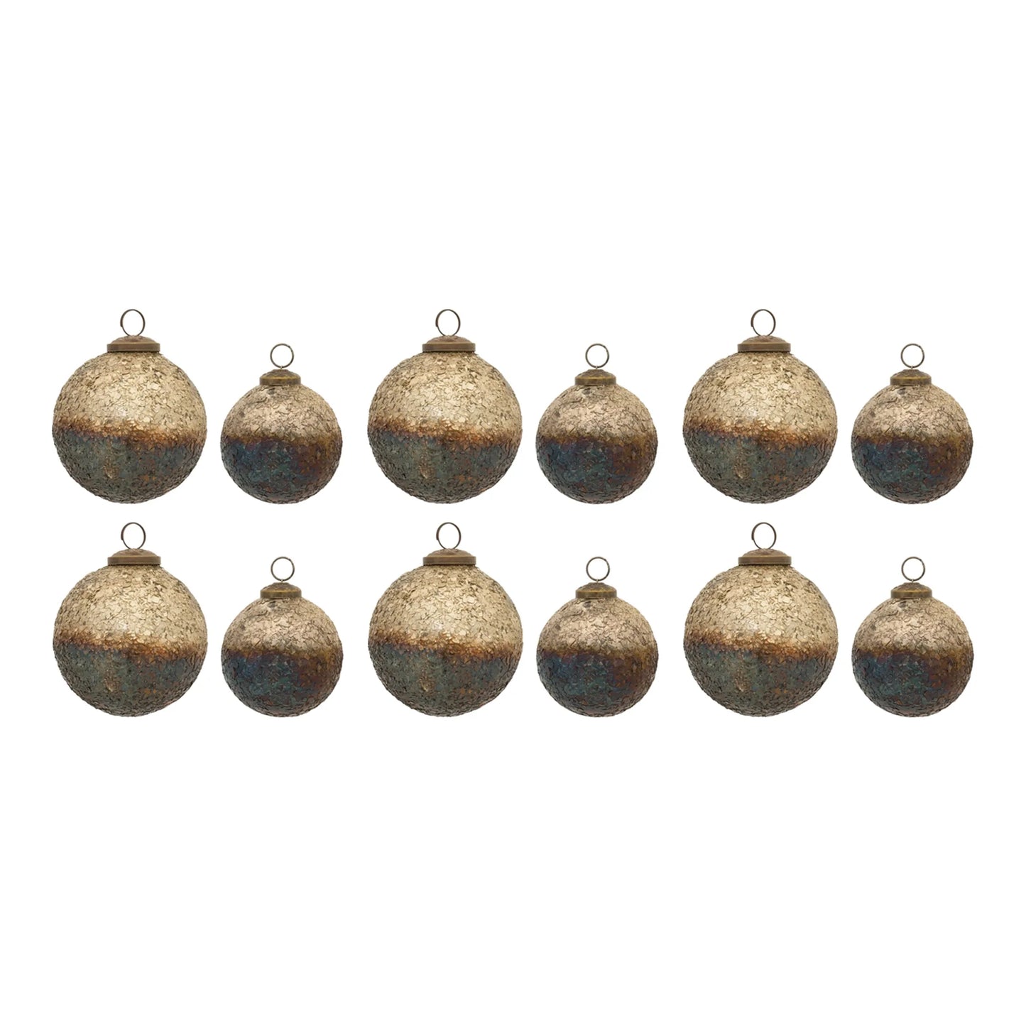 Mosaic Glass Ball Ornament  - Pack Of: Set of 12 | Materials: Glass