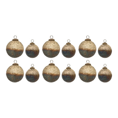 Mosaic Glass Ball Ornament  - Pack Of: Set of 12 | Materials: Glass