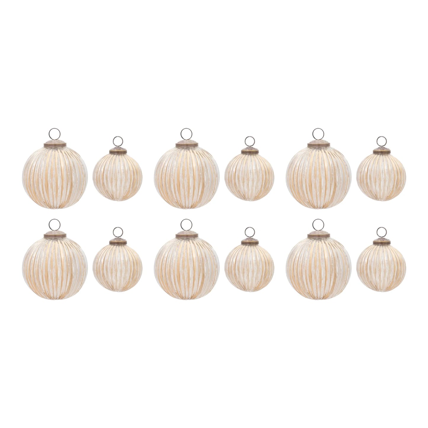 Ribbed Glass Ball Ornament