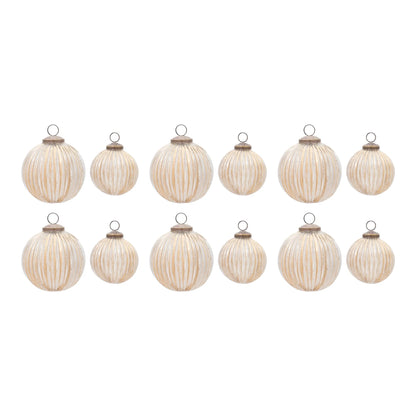 Ribbed Glass Ball Ornament
