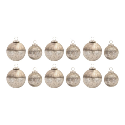 Distressed Crackle Glass Ball Ornament