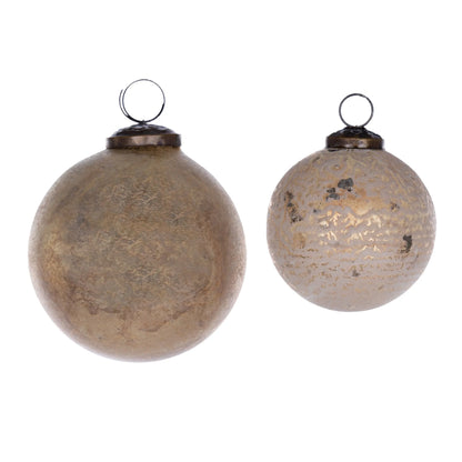 Distressed Glass Ball Ornament