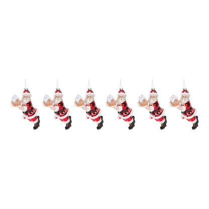 Glass Santa with Gingerbread Ornament